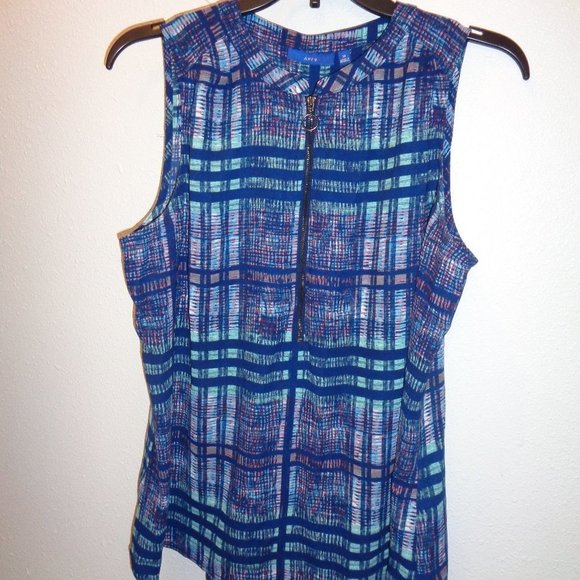 APT. 9 Tank Top With Zipper Size Medium - Picture 1 of 10